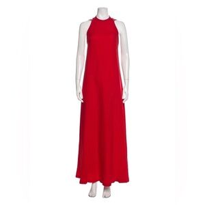 Diane von Furstenberg red maxi silk dress backless